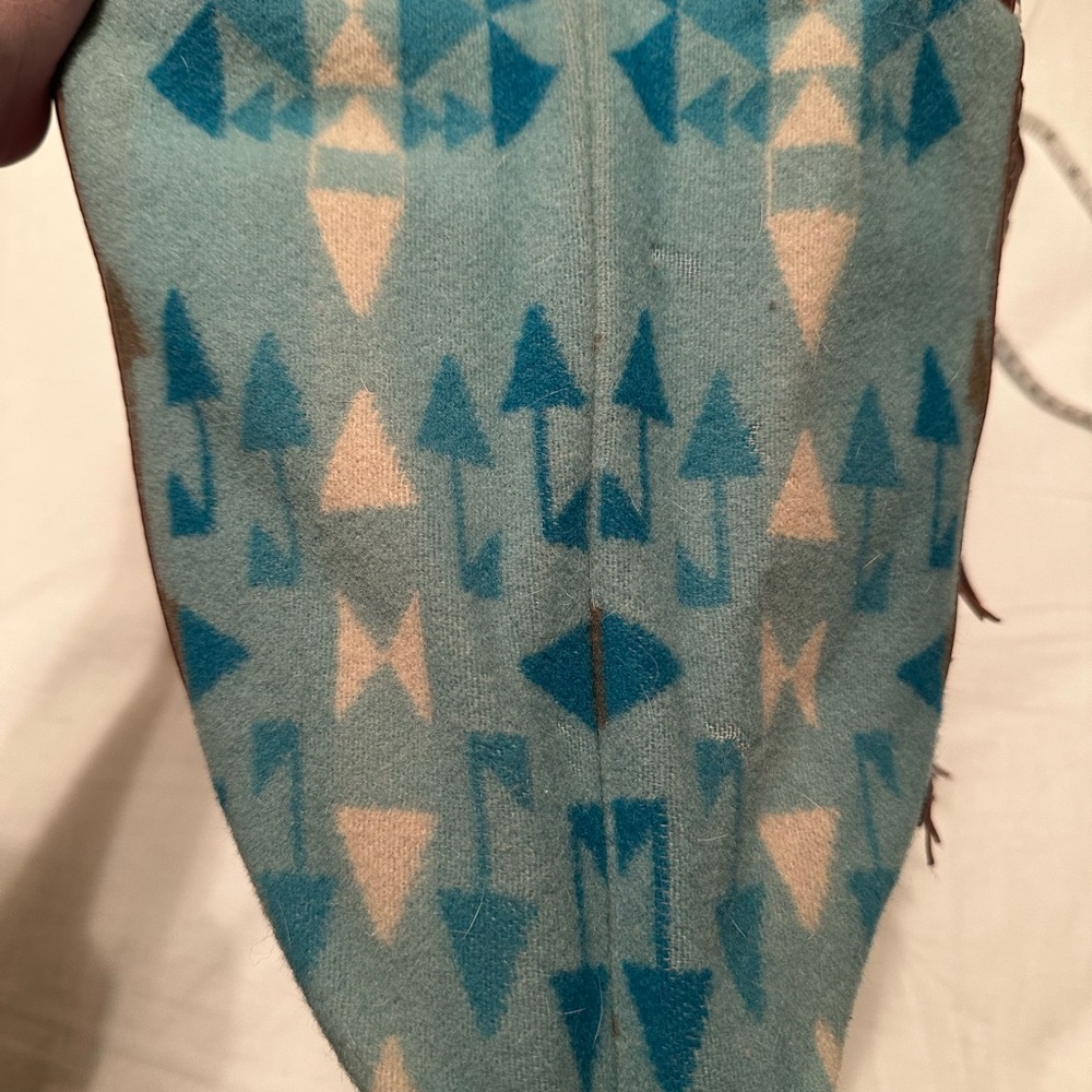 Pendleton Light Blue Wool Aztec Print Shoulder Ba… - image 15